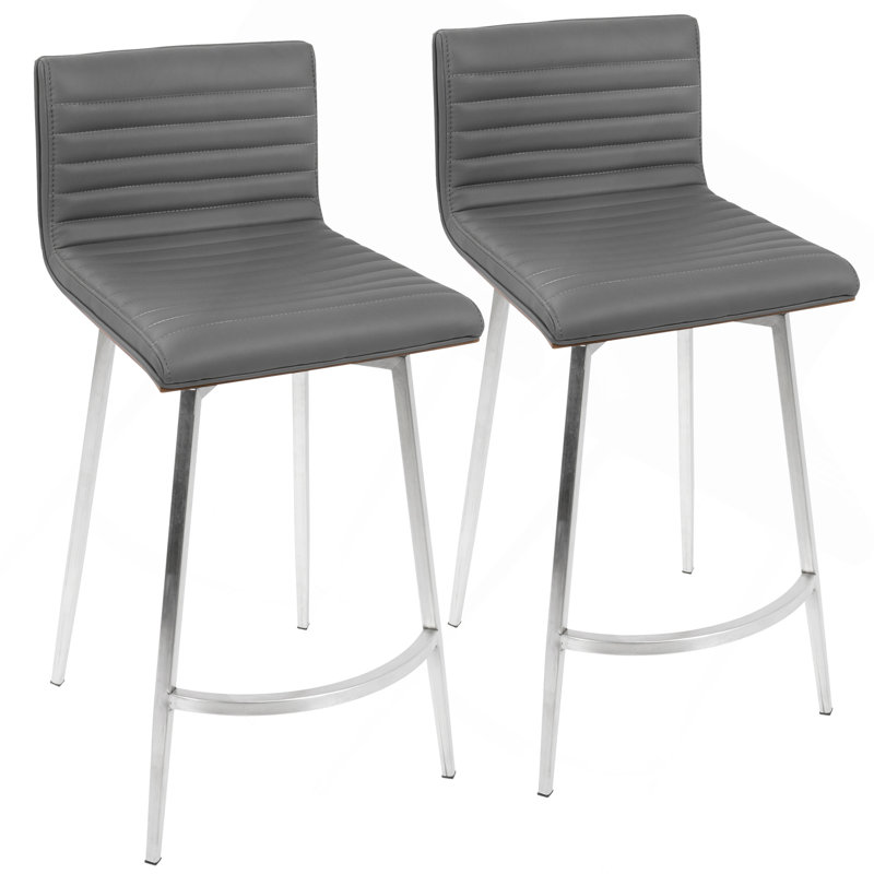 Tabouret de bar pivotant Mason, Gris