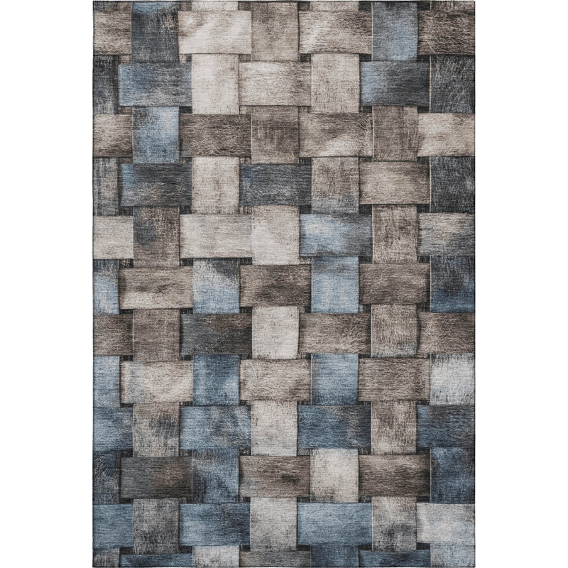 Tapis à rayures lavable à la machine Premium, Rectangle 5 pi x 7 pi 6 po