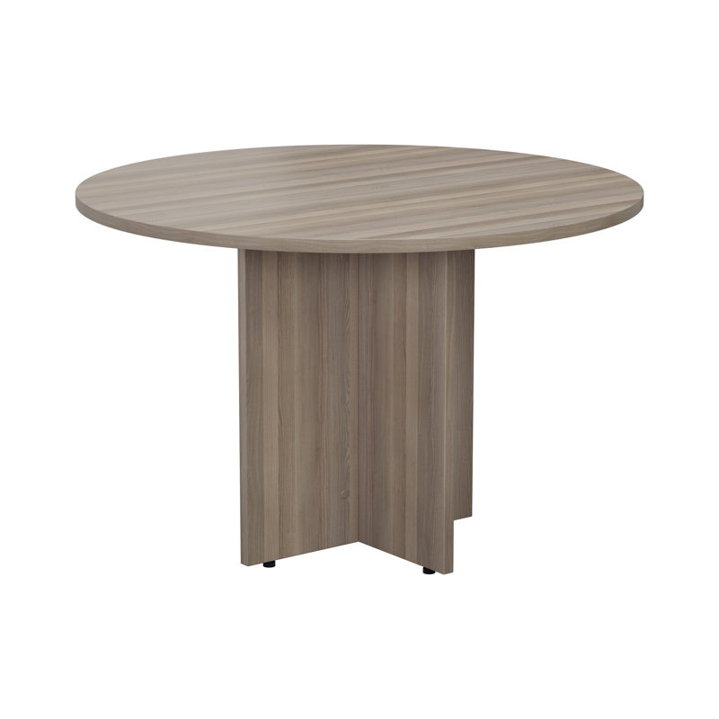 Buariki 110cm Circle Conference Table, Grey Oak