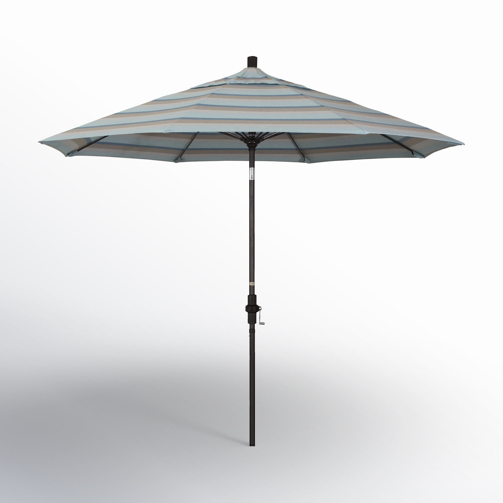 Roverta 9' Market Sunbrella® Umbrella, Gateway Mist Sunbrella®, Brown