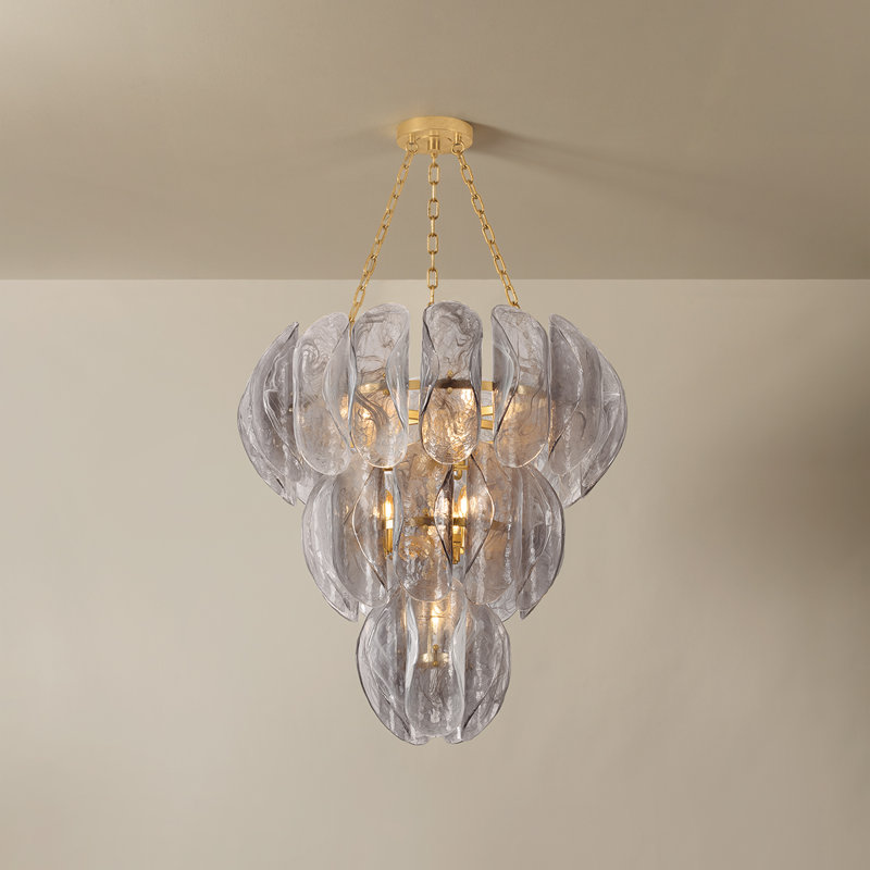 Lustre Anatase en feuille d'or rétro