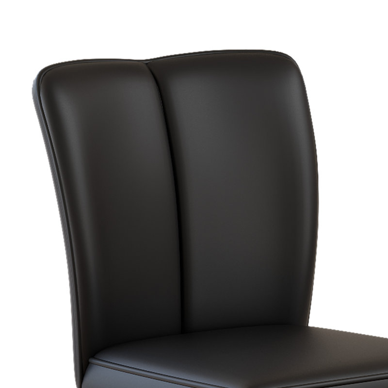 Ensemble de 2 tabourets de bar pivotants réglables modernes avec dossier en similicuir, Noir