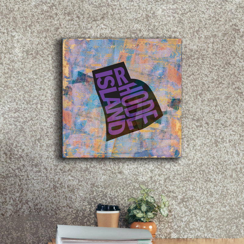 «Rhode Island» par Art Licensing Studio, art mural sur toile, H 18 po x l 18 po x P 0,75 po