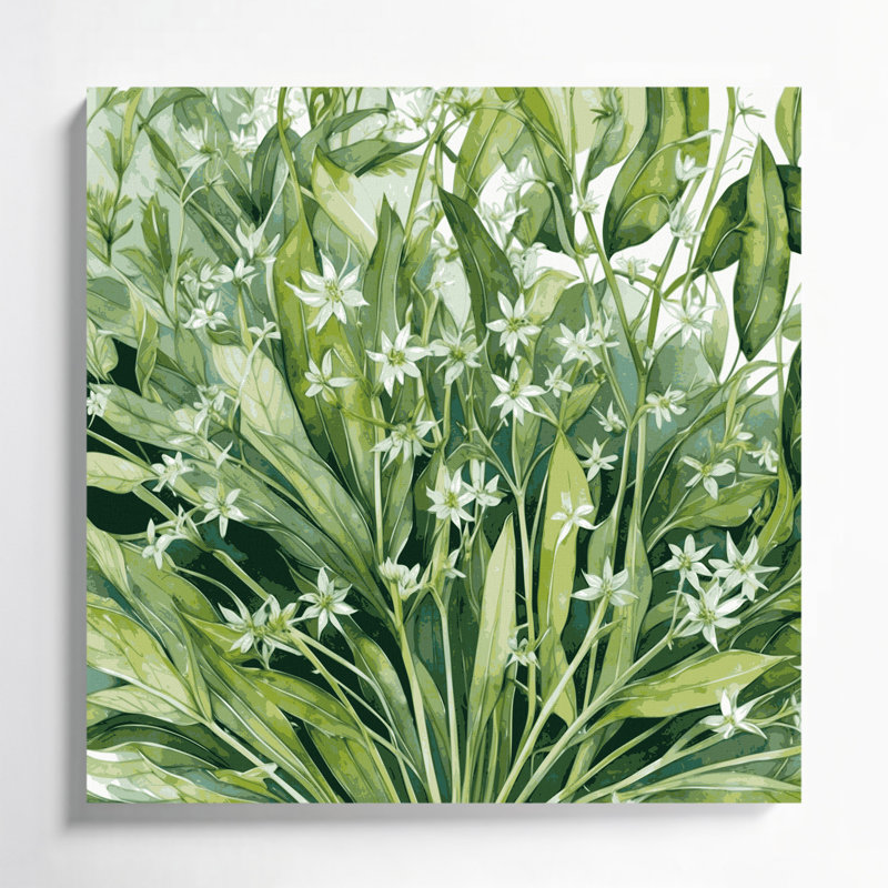 Vegetables Chickweed Green Canvas Wall Art, 32" H x 32" W