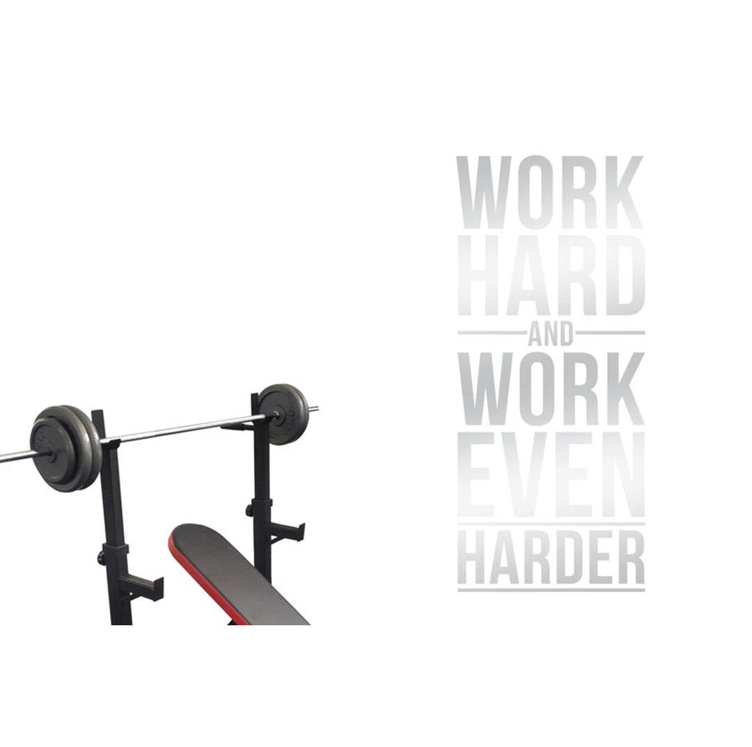 Work Hard and Work Even Harder Wall Sticker