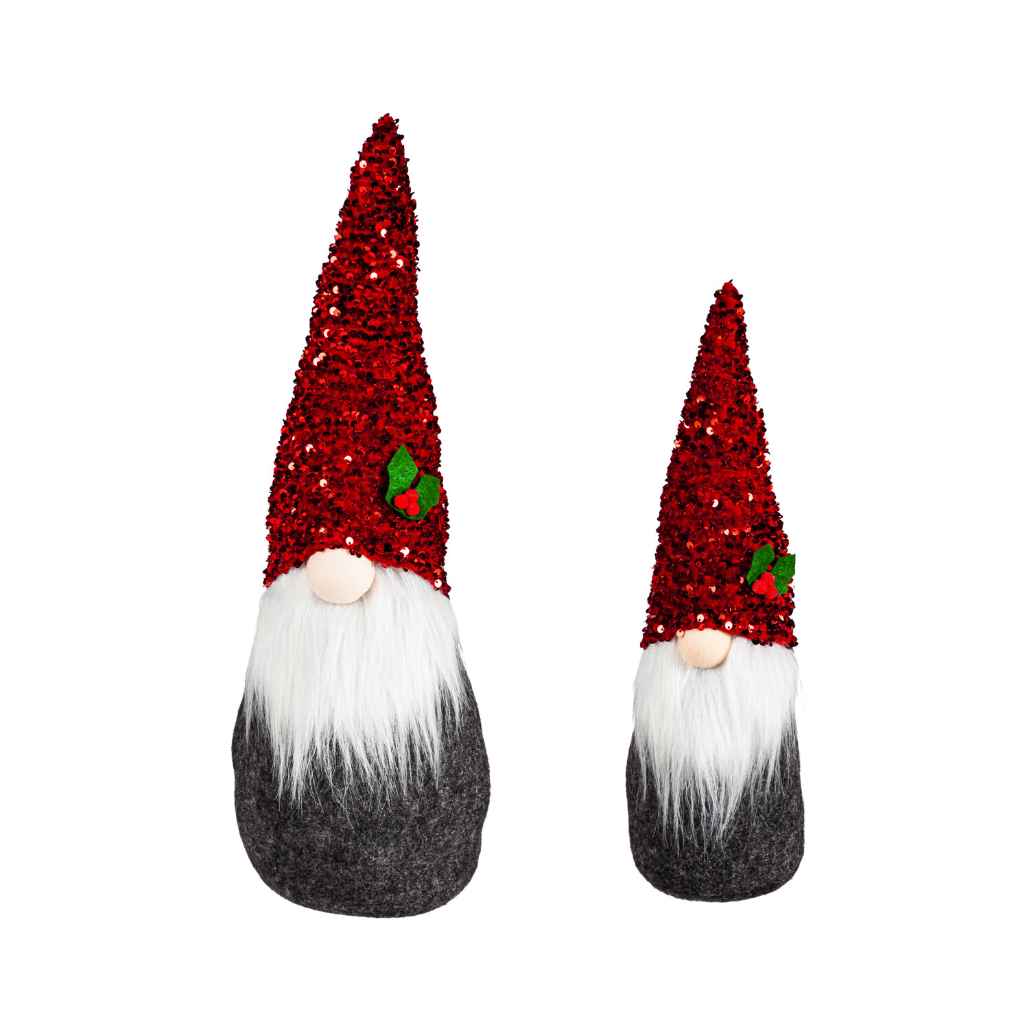 The Holiday Aisle® 2 Piece Plush Gnome with Sequin Hat | Wayfair