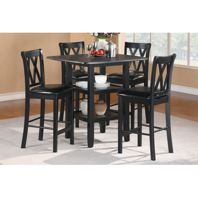 Gower 4 - Person Counter Height Solid Wood Dining Set