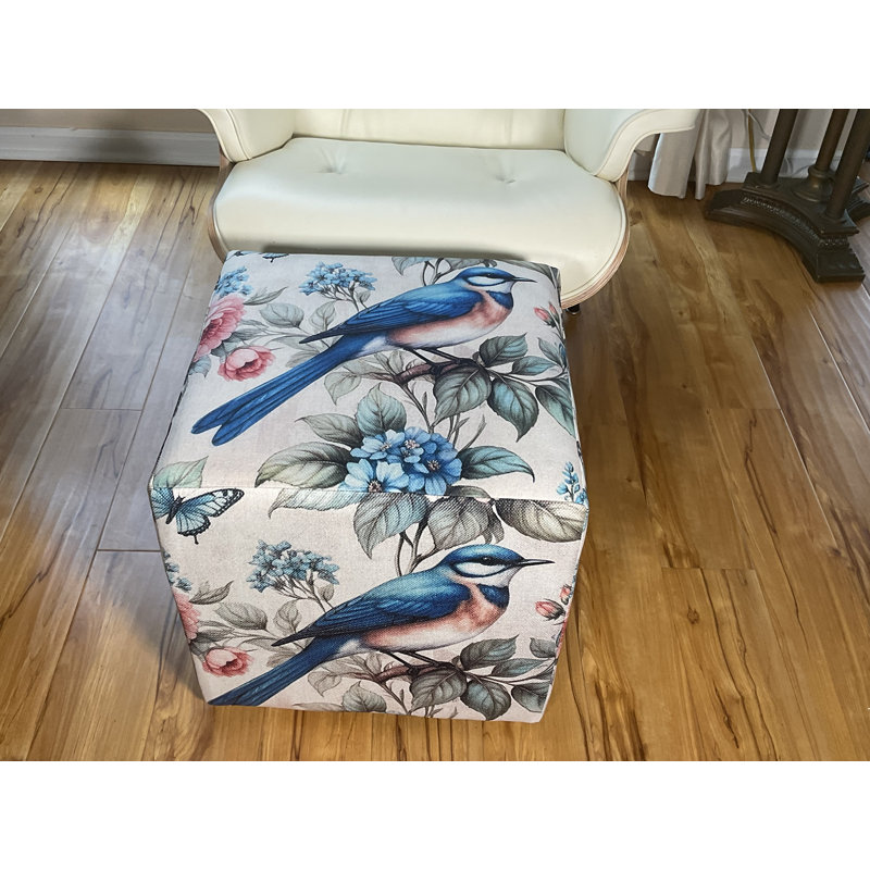 Cube Ottoman "Blue Bird " Design