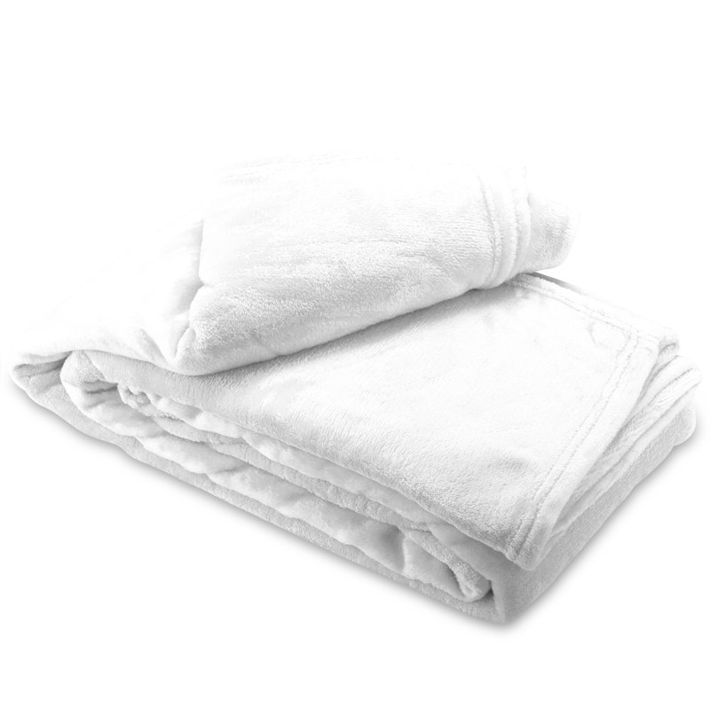 Fleecedecke, White, 220cm W x 240cm L