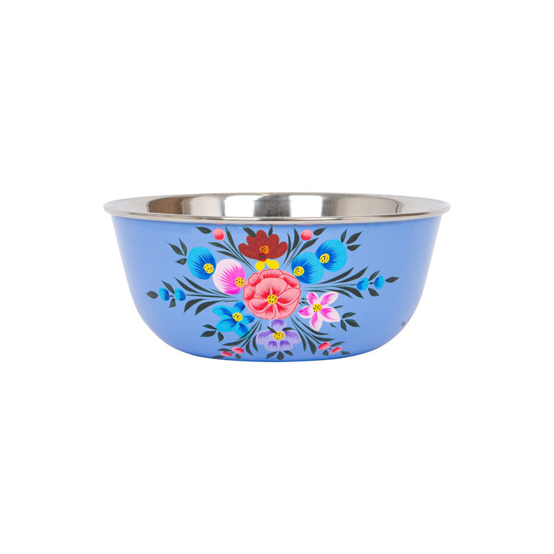 East Urban Home Hand-Painted Picnic Snack Bowls - 14.5cm - Multicolour Pansy