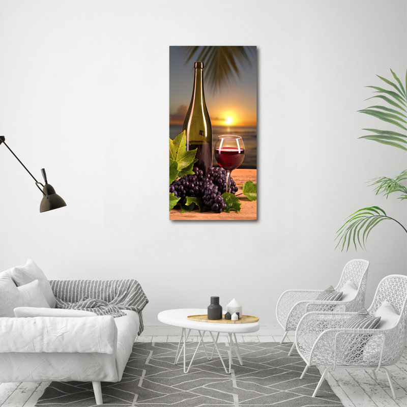 Grapes And Wine - Wrapped Canvas Print