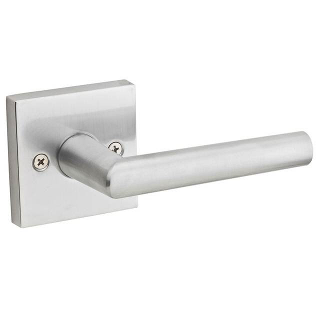 Milan Signature Series Single Dummy Door Lever with Square Rosette Kwikset 