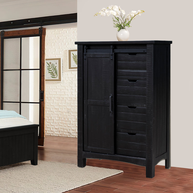 Epes Four Drawer Chest, Vintage Black