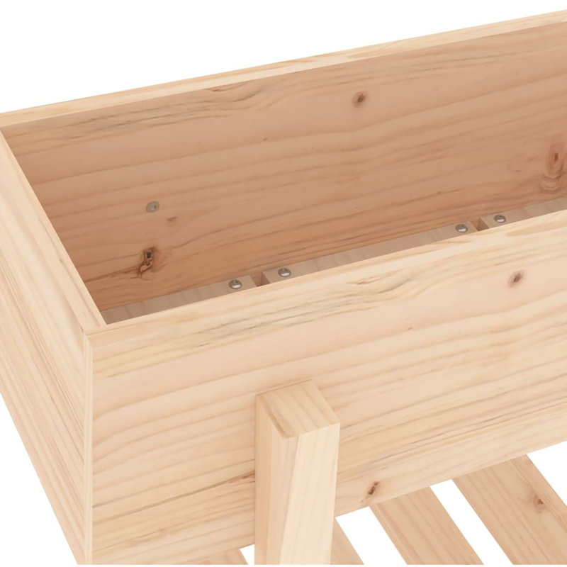 Balliett Wood Planter Box, Brown, 62cm W x 30cm D x 69cm H