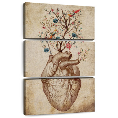 Cœur floral printanier