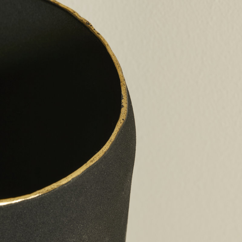 Shonagh Iron With Black Powder Coating Table Vase, 17cm H x 13cm W x 13cm D