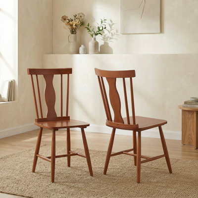 Windsor Back Solid Wood Dining Chairs