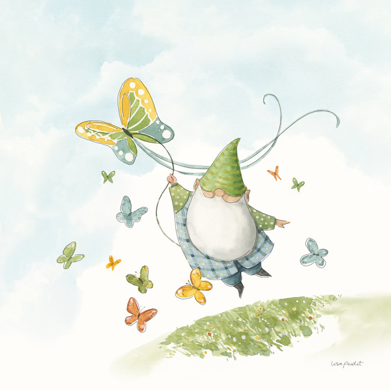 Illenna Everyday Gnomes III-Butterfly par Lisa Audit, H 36 po x l 36 po