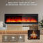 Foyer électrique intelligent avec télécommande et Alexa / Wi-Fi, foyer électrique encastré mural encastré de 72 pouces noir - 30 options de couleur / flamme réalistes, chauffage 1500W