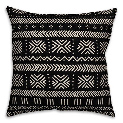 Housse et insert de coussin carré Mudcloth