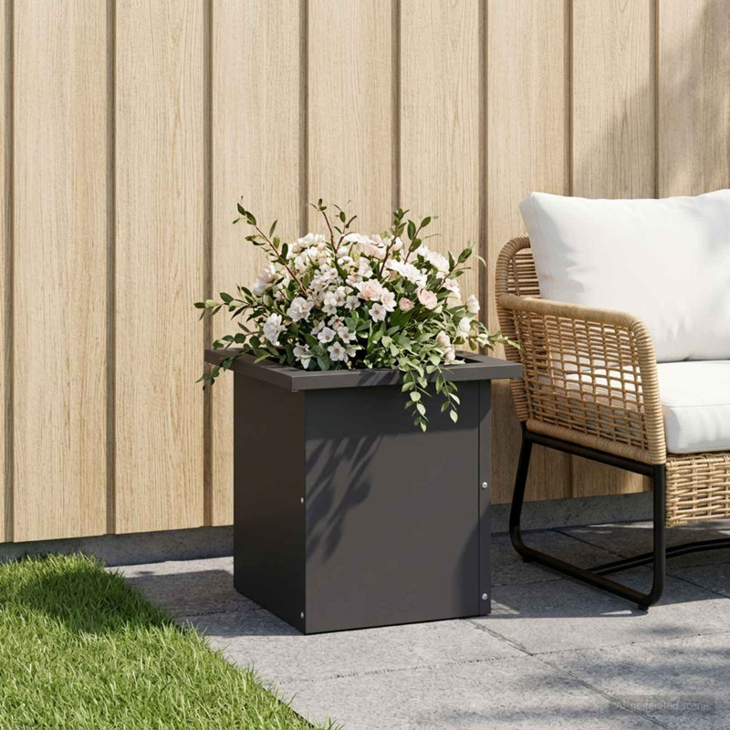 Planter Box, 30cm H x 30cm W x 30cm D, Black, 1