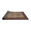 Tapis décoratif à motif oriental beige/rouge Dever-132543825