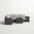 Coussin gris / structure espresso