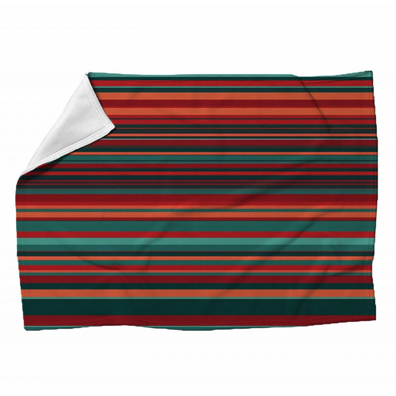 Checkered Fleece Blanket, Throw, Striped, Multicolor