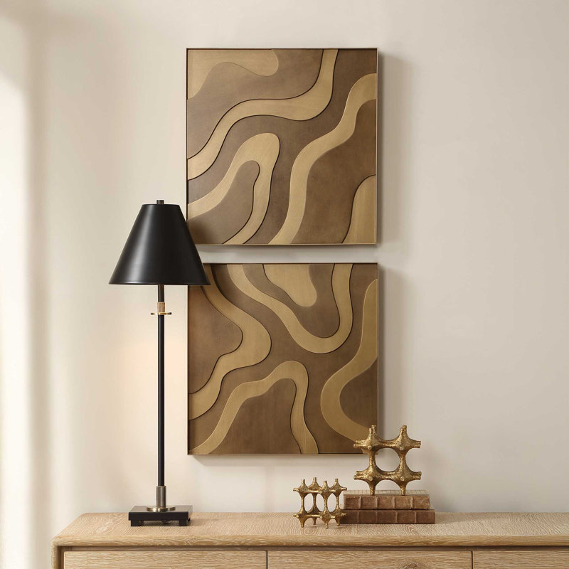 Décoration murale en bois Uttermost Golden Terrain