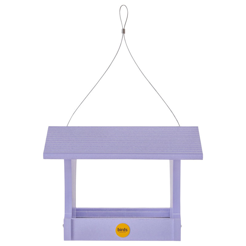 Mangeoire à oiseaux en plastique recyclé, Mauve, H 8 po x l 11 po x P 8,75 po