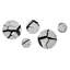 Noir et blanc apaisant fissures - ensemble de 5 collages abstraits ronds