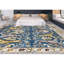 Wool Floral Area Rug in Blue/Yellow/Beige-234161247