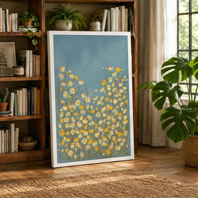 Yellow Daisies Ascending Botanical - Wrapped Canvas