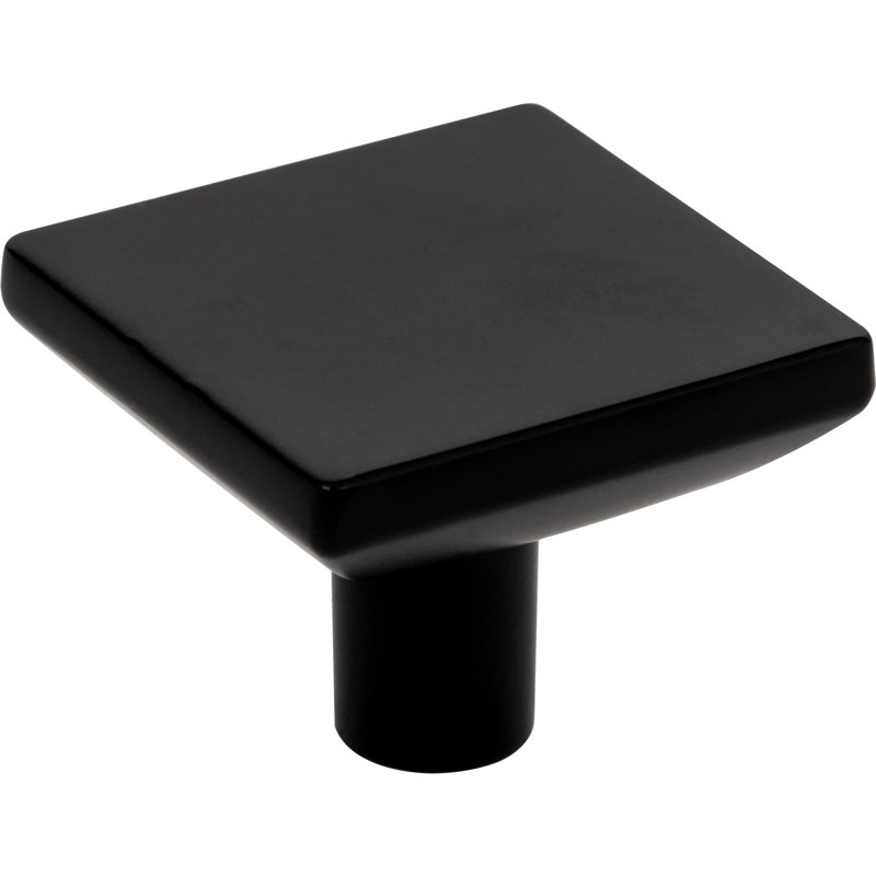 1 bouton carré Walker, longueur 1-5 / 8 po, Noir mat