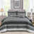 8-Piece Striped Comforter Set, All Season Boho Microfiber Bed in a Bag with Sheets-123554051-123554066