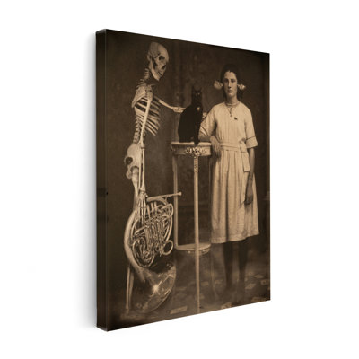 Young Girl and Skeleton