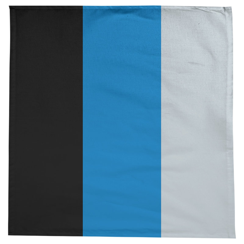 Nappe basket Orlando, Noir / bleu / argent