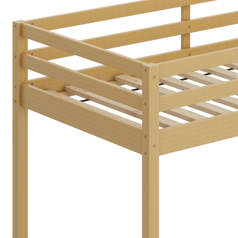 Lit mezzanine en bois avec échelle, Naturel