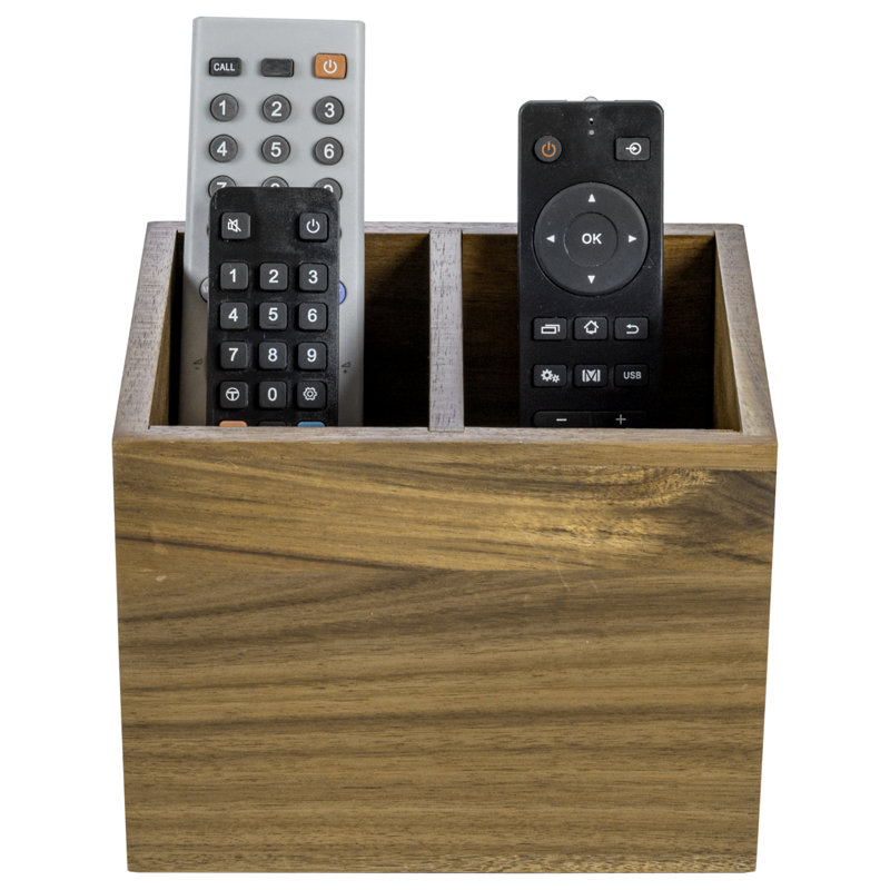 Support de télécommande en bois d'acacia