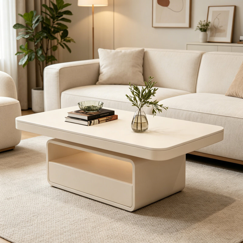 Osée, H 16,53 po x L 47,24 po x l 23,62 po, Blanc