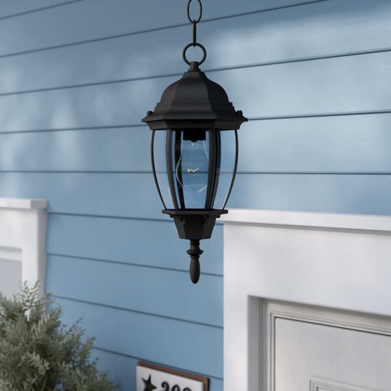 Coso Outdoor Hanging Lantern, Matte Black