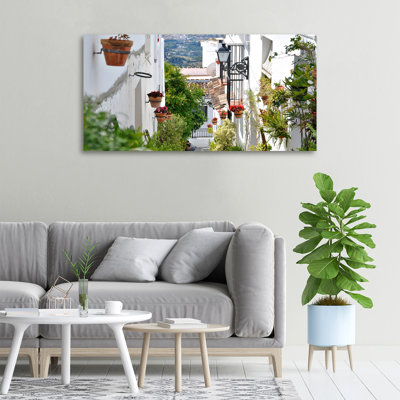 A Charming Street - Wrapped Canvas Print
