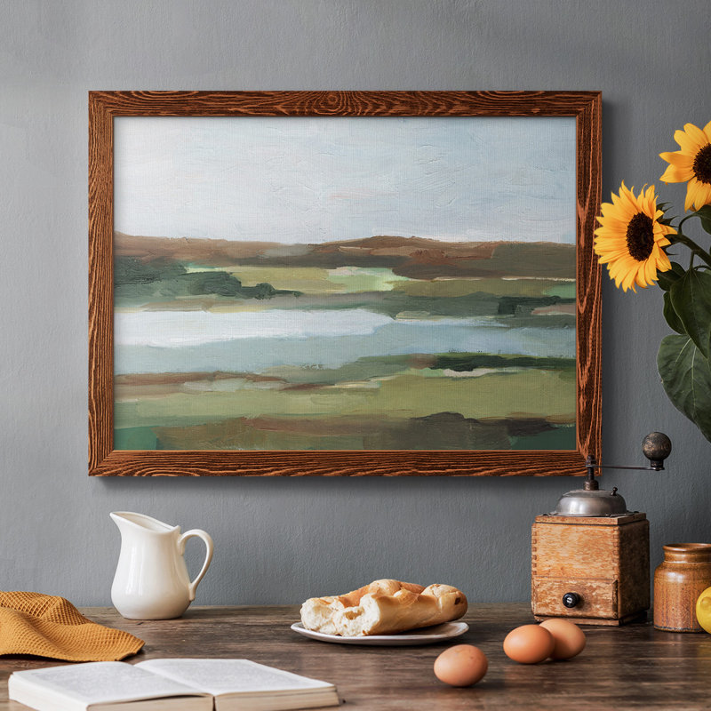 Autumn River Crossing II, reproduction d'art sur toile, H 22 po x l 32 po x P 1,5 po, Érable