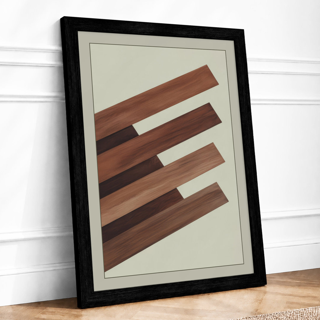 Floating Planks Minimalist Framed Art Print