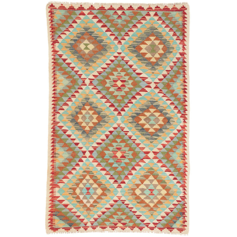 Geometric Wool Hand Woven 103cm X 165cm Area Rug
