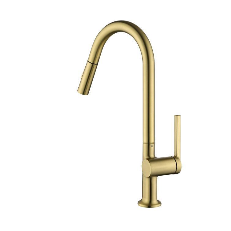 Single Handle High-Arc Kitchen Faucet With Two Function Spray Flow