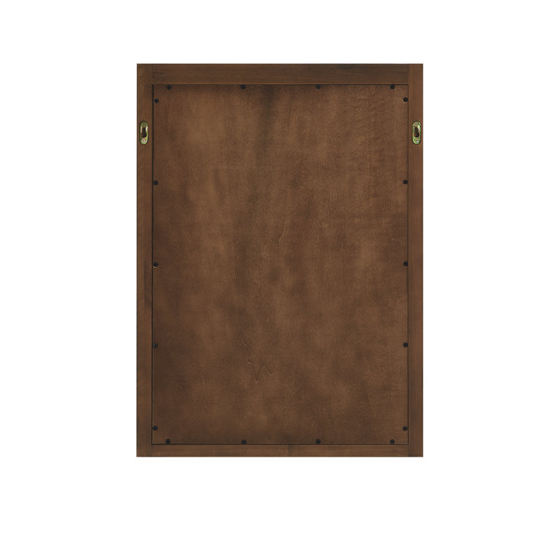 Through Lines Flat Wall Mirror, 30" x 22", Brown