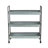 35X12.5X40" Homestead Galvanized Shelf Display 3-Tier