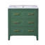 Ensemble de meuble-lavabo moderne avec lavabo en céramique, ensemble de meuble-lavabo simple autoportant avec 3 tiroirs, armoire de rangement pour salle de bain-128972989