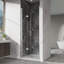 Portes de douche pivotantes, porte de douche battante pliante sans cadre l 30 po x H 72 po, verre trempé transparent de 1/4 po (6 mm), quincaillerie à finition chromée, installation réversible